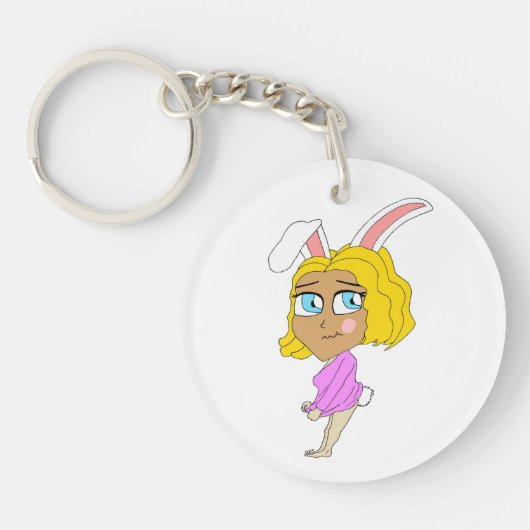 chibi bunnygirl sleutelhanger (Voorkant)