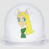 chibi bunnygirl sneeuwbol (Achterkant)