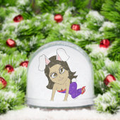 chibi bunnygirl sneeuwbol (Kerstmis)