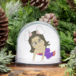 chibi bunnygirl sneeuwbol