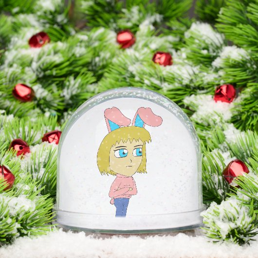 chibi bunnygirl sneeuwbol (Kerstmis)