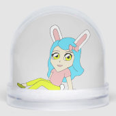 chibi bunnygirl sneeuwbol (Voorkant)