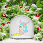 chibi bunnygirl sneeuwbol (Kerstmis)