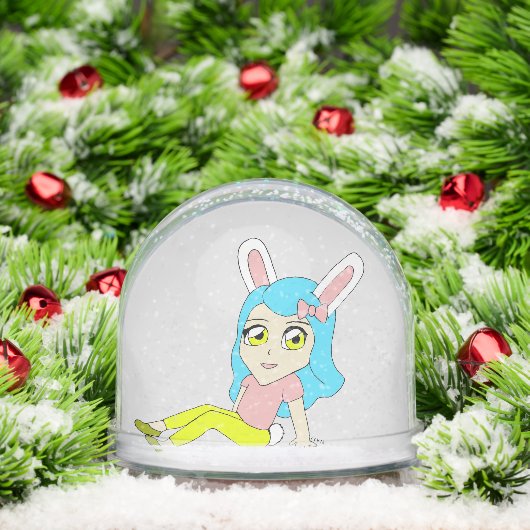 chibi bunnygirl sneeuwbol (Kerstmis)