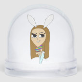 chibi bunnygirl sneeuwbol (Achterkant)