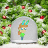 chibi bunnygirl sneeuwbol (Kerstmis)