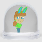 chibi bunnygirl sneeuwbol (Achterkant)