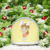 chibi bunnygirl sneeuwbol (Kerstmis)