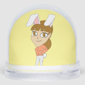 chibi bunnygirl sneeuwbol (Achterkant)