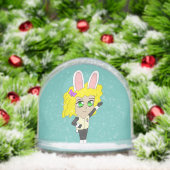 chibi bunnygirl sneeuwbol (Kerstmis)