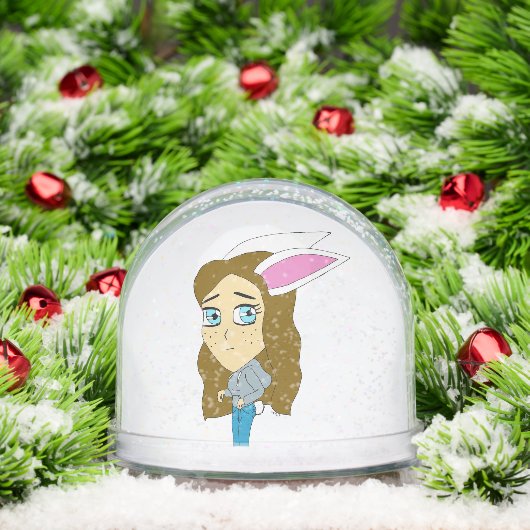 chibi bunnygirl sneeuwbol (Kerstmis)