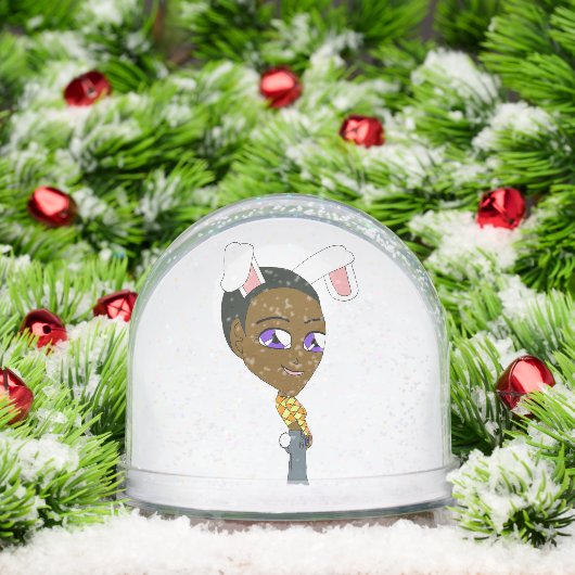 chibi bunnygirl sneeuwbol (Kerstmis)