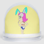 chibi bunnygirl sneeuwbol (Voorkant)