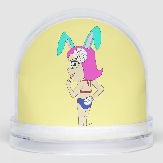 chibi bunnygirl sneeuwbol (Voorkant)