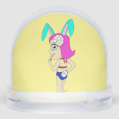 chibi bunnygirl sneeuwbol (Achterkant)