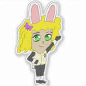 chibi bunnygirl sticker (Voorkant)