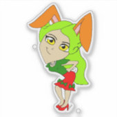chibi bunnygirl sticker (Voorkant)