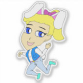 chibi bunnygirl sticker (Voorkant)