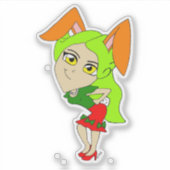 chibi bunnygirl sticker (Voorkant)