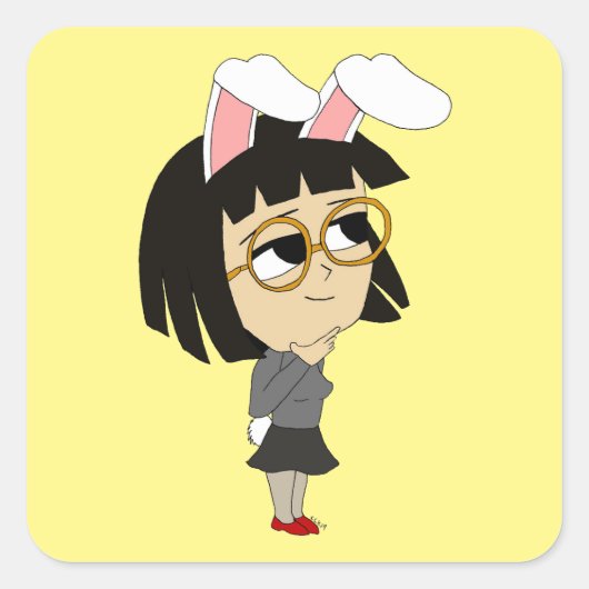 chibi bunnygirl sticker (Voorkant)
