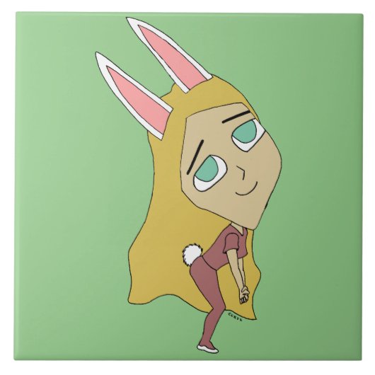 chibi bunnygirl tegeltje (Voorkant)
