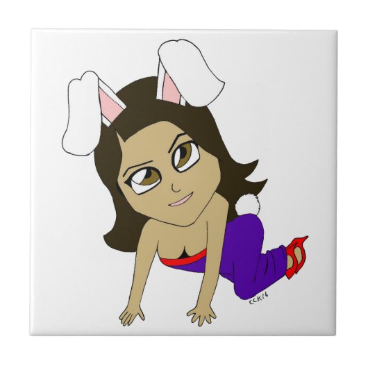 chibi bunnygirl tegeltje (Voorkant)