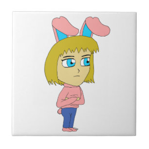 chibi bunnygirl tegeltje