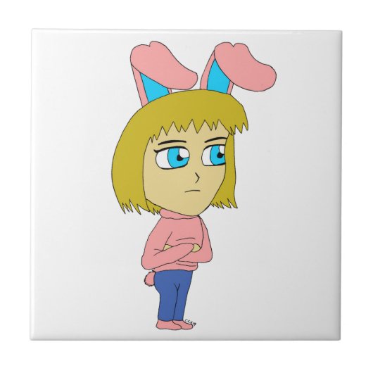 chibi bunnygirl tegeltje (Voorkant)