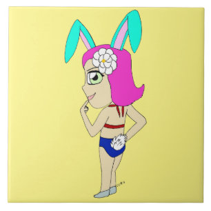 chibi bunnygirl tegeltje