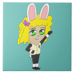 chibi bunnygirl tegeltje