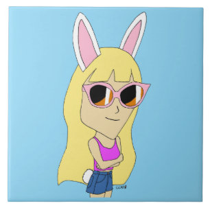 chibi bunnygirl tegeltje