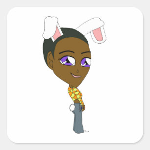 chibi bunnygirl vierkante sticker