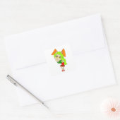 chibi bunnygirl vierkante sticker (Envelop)