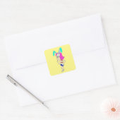 chibi bunnygirl vierkante sticker (Envelop)