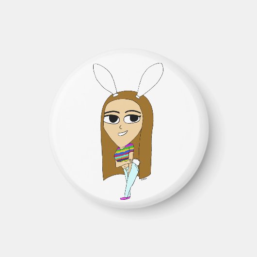 chibi bunnym meisje magneet (Voorkant)