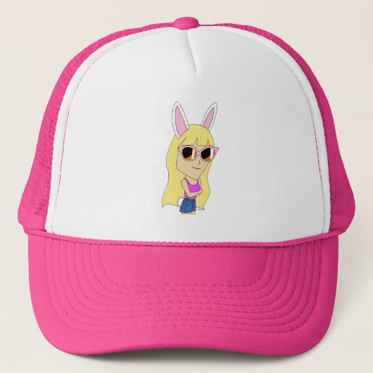 chibi bunnymeiisje   trucker pet (Voorkant)