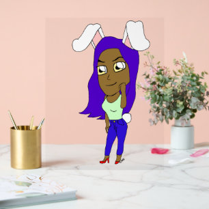 Chibi Bunnymeisje Acryl Bord