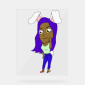 Chibi Bunnymeisje Acryl Bord (Voorkant)