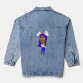 Chibi Bunnymeisje Denim Jacket (Achterkant)