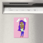 Chibi Bunnymeisje Magneet (Insitu (Vaatwasser))