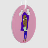 Chibi Bunnymeisje Ornament (voorkant)
