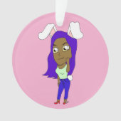 Chibi Bunnymeisje Ornament (voorkant)