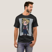 Chibi Buster‑Blade Held | Schattige krijger met st T-shirt (Voorkant volledig)