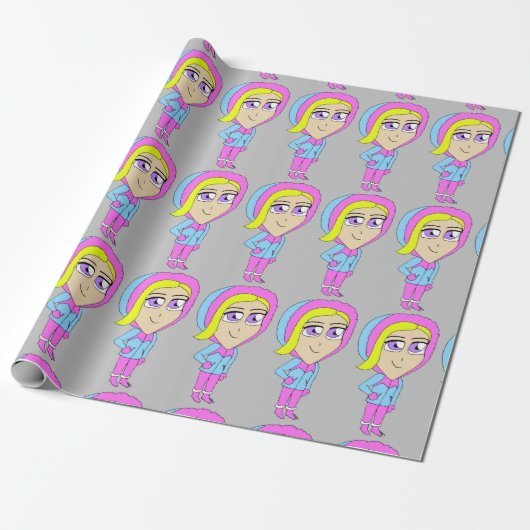 chibi cadeaupapier (Uitgerold)