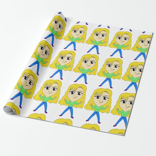 chibi cadeaupapier (Uitgerold)