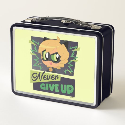 Chibi Cat Noir geeft nooit op (Achterkant)