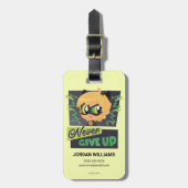 Chibi Cat Noir geeft nooit op Bagagelabel (Voorkant verticaal)