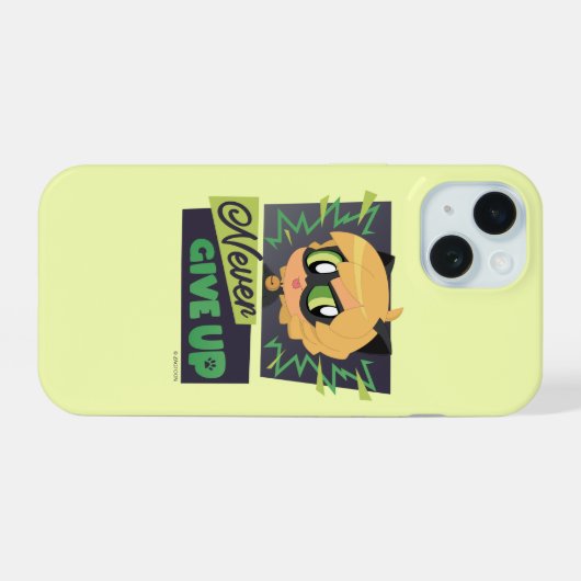 Chibi Cat Noir geeft nooit op iPhone 15 Case (Achterkant horizontaal)