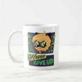 Chibi Cat Noir geeft nooit op Koffiemok (Links)