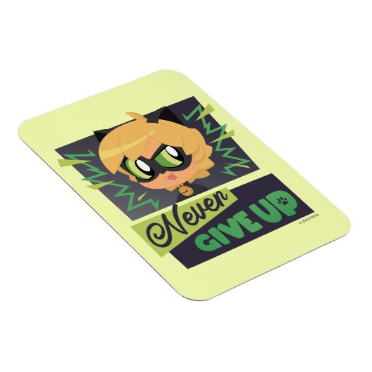 Chibi Cat Noir geeft nooit op Magneet (Rechterzijde)